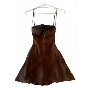 NWT Brown Mirror Palais Dress XXS